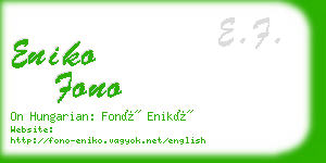 eniko fono business card